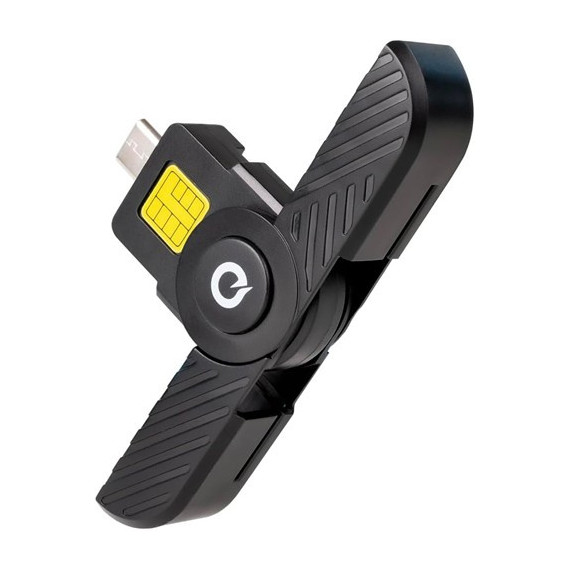 TOOQ Lector de Tarjetas Inteligentes Dni USB C Negro TQR-3011B