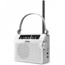 SANGEAN Radio Portatil Analogica Am/fm Hedonic 60 PR-D6 Blanca a Pilas