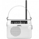 SANGEAN Radio Portatil Analogica Am/fm Hedonic 60 PR-D6 Blanca a Pilas