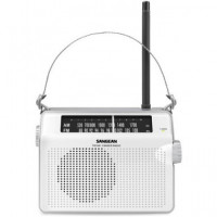 SANGEAN Radio Portatil Analogica Am/fm Hedonic 60 PR-D6 Blanca a Pilas