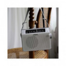 SANGEAN Radio Portatil Analogica Am/fm Hedonic 60 PR-D6 Blanca a Pilas