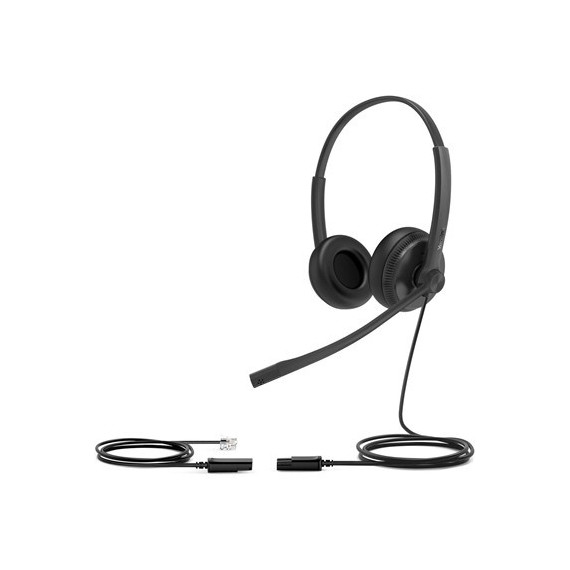 Yealink Auricular Casco con Microfono YHS34 con Cable RJ11 para Telefono  LALO