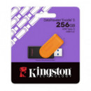KINGSTON Pendrive 256GB USB 3.2 Datatraveler Exodia S Naranja Negro