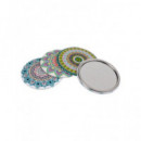 OUT OF THE BLUE Espejo de Bolsillo Diseño Mandala 7CMS Surtido Diseños