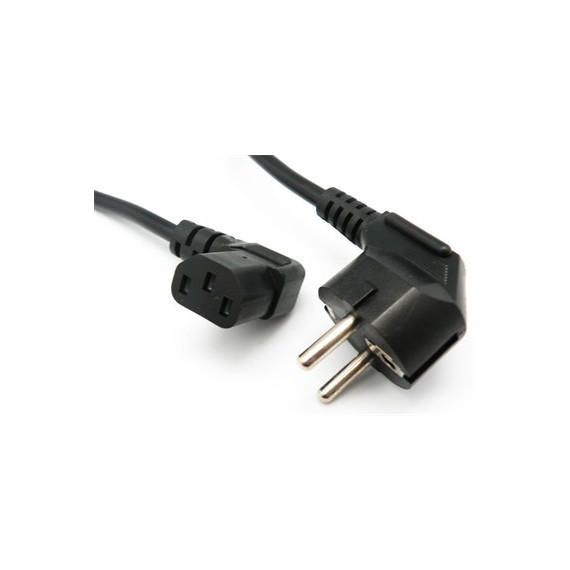 EUROCONNEX Cable Alimentacion Cpu Schuko Acodado 1.8MTRS Negro 2183