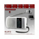 SAMI Radio Analogica Am/fm RS-2910 Roja Entrada Auricular, a Pilas