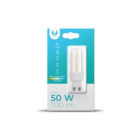 FOREVER LIGHT Bombilla Led G9 Luz Blanca 8W 700Lm 360º 4500K