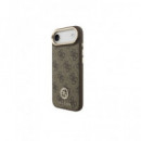 GUESS Funda Iphone 17 Air Trasera Rigida Strass Marron Magsafe