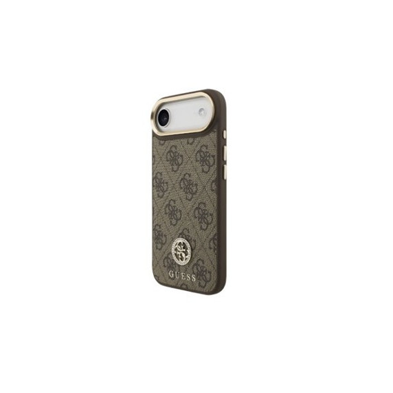GUESS Funda Iphone 17 Air Trasera Rigida Strass Marron Magsafe