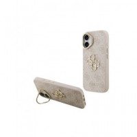 GUESS Funda Iphone 17 Trasera Rigida Rosa Logo con Soporte Camara - Guanxe Atlantic Marketplace
