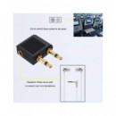 FGNS Adaptador Audio para Avion 2XJACK Mono AD051