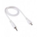 FGNS Cable Micro Usb/m a Jack 3.5MM/M AD179 Blanco