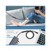 FGNS Cable Extensor Tipo C M/h 2MTRS Negro 60W