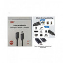 FGNS Cable Extensor Tipo C M/h 3MTRS Negro 60W