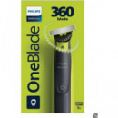 PHILIPS Afeitadora de Barba 360º Oneblade QP2724/23 Seco y Mojado Recargable 3 Accesorios