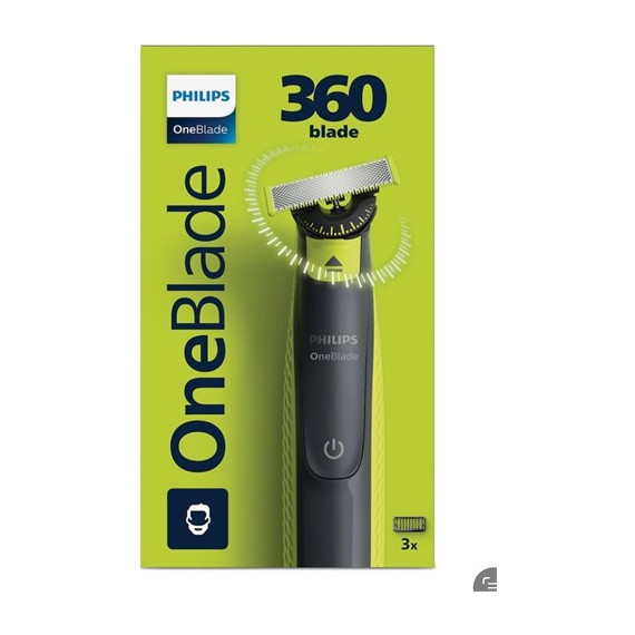 PHILIPS Afeitadora de Barba 360º Oneblade QP2724/23 Seco y Mojado Recargable 3 Accesorios