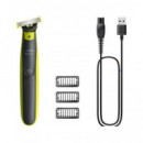 PHILIPS Afeitadora de Barba 360º Oneblade QP2724/23 Seco y Mojado Recargable 3 Accesorios
