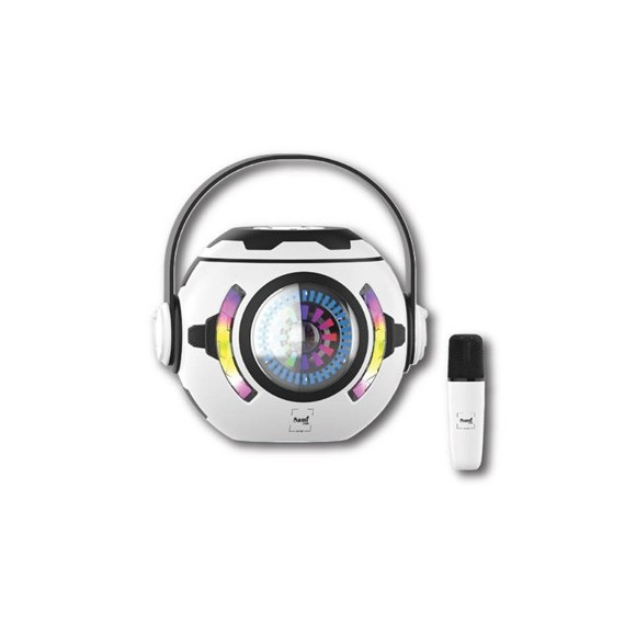 SAMI Altavoz Portatil BLUETOOTH Karaoke Galaxy RS-987 Usb,luces Led,con Microfono Inalambrico Colore