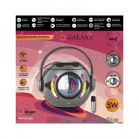 SAMI Altavoz Portatil BLUETOOTH Karaoke Galaxy RS-987 Usb,luces Led,con Microfono Inalambrico Colore