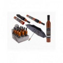 Paraguas Plegable en Diseño Botella Whisky 12 Años 90CM 61/1843  OUT OF THE BLUE