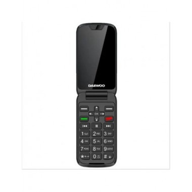 DAEWOO Telefono Movil Basico de Tapa DW8005 Negro con Pantalla Frontal/radio FM/4G