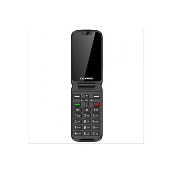 DAEWOO Telefono Movil Basico De Tapa DW8005 Negro COn Pantalla Frontal/Radio Fm/4G