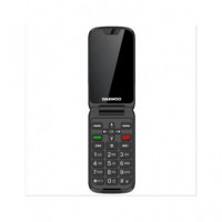 DAEWOO Telefono Movil Basico de Tapa DW8005 Negro con Pantalla Frontal/radio FM/4G