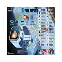 SAMI Reloj Smartwatch 4G GPS Junior para Niños Azul WS-2394