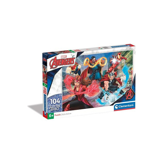 CLEMENTONI Puzzle 104 Piezas Avenger Glitter