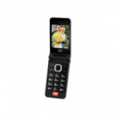 TREVI Telefono Movil Flex Plus 95 4G Doble Pantalla Teclas Grandes Funcion Sos