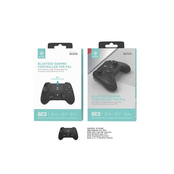 IKREA Mando Gaming BLUETOOTH Playstation 4  W07078 con Funcion Touchpad