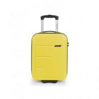 GABOL Mini Maleta Cabina 2 Ruedas Future Plus Amarillo para Colocar Debajo del Asiento