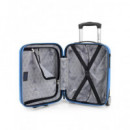 GABOL Mini Maleta Cabina 2 Ruedas Future Plus Celeste para Colocar Debajo del Asiento