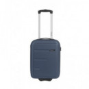 GABOL Mini Maleta Cabina 2 Ruedas Future Plus Azul Marino para Colocar Debajo del Asiento
