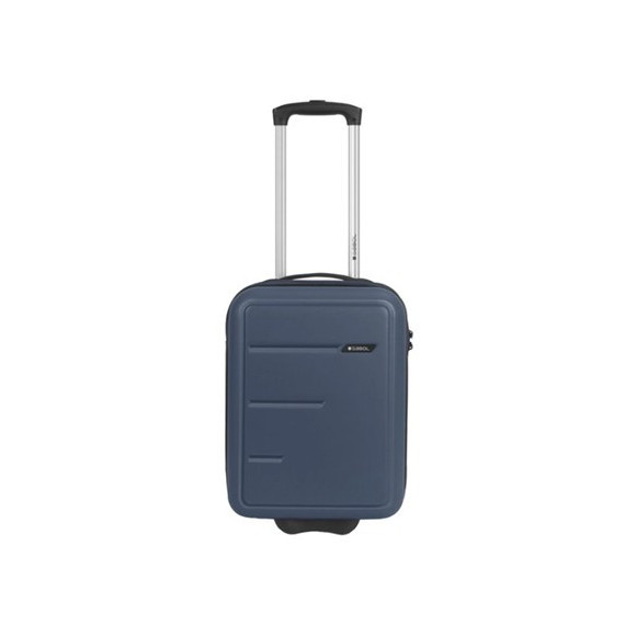 GABOL Mini Maleta Cabina 2 Ruedas Future Plus Azul Marino para Colocar Debajo del Asiento