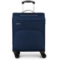 GABOL Trolley Maleta de Mano Pequeño con 4 Ruedas Poliester Zambia Azul Marino 55X38X20 Cm