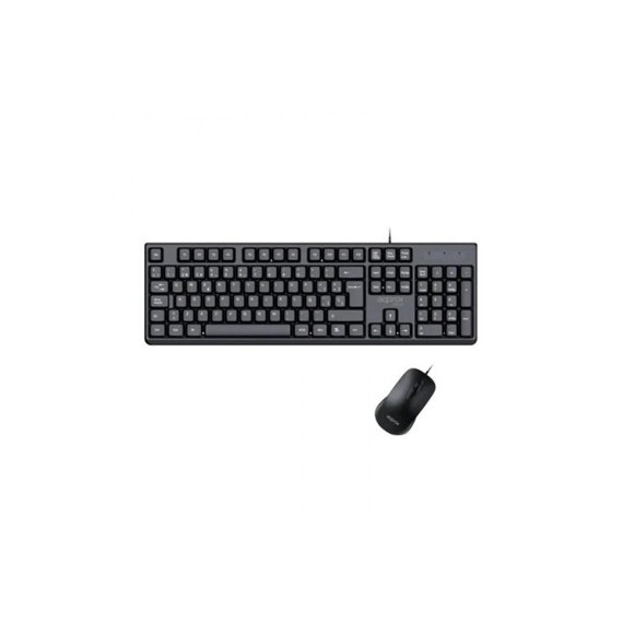 AQPROX Teclado + Raton con Cable MX245 USB 2.0 1000DPI Negro
