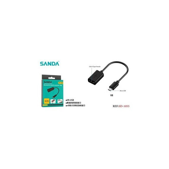 SANDA Cable Adaptador Otg Micro USB SD-1055 V8