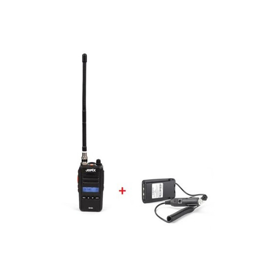 JOPIX Walkie Tamaño Mini  Portatil  CB-80 Cb 27MHZ 4W Am-fm 40 Ch+ con Eliminador de Bateria