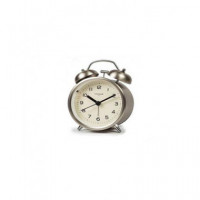 TIMEMARK Reloj Despertador de Campana Metalico Gris,rosa ,dorado Pequeño CL-503