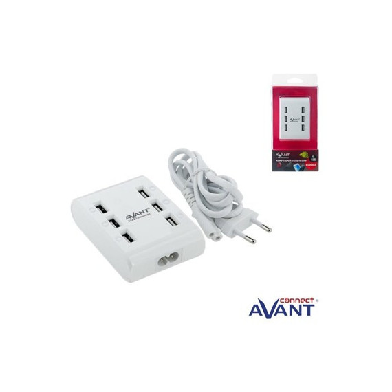 Avant Hub 6XUSB a 6000MAH Blanco  LALO