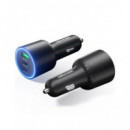 VENTION Cargador de Coche 2X Tipo C 1XUSB 165W Negro Ffpbo