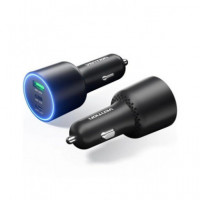 VENTION Cargador de Coche 2X Tipo C 1XUSB 165W Negro Ffpbo