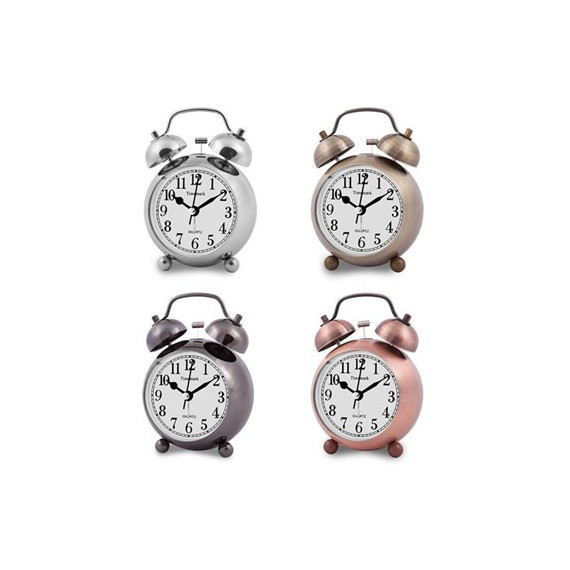 Sami Reloj Despertador Analogico con Campana Metalico Surtidos Dorado Bronze Negro CL-510  TIMEMARK