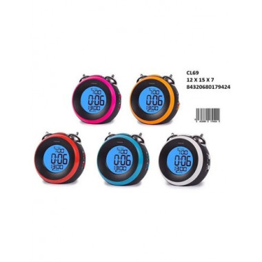 TIMEMARK Despertador Digital con Campana CL69 Varios Colores