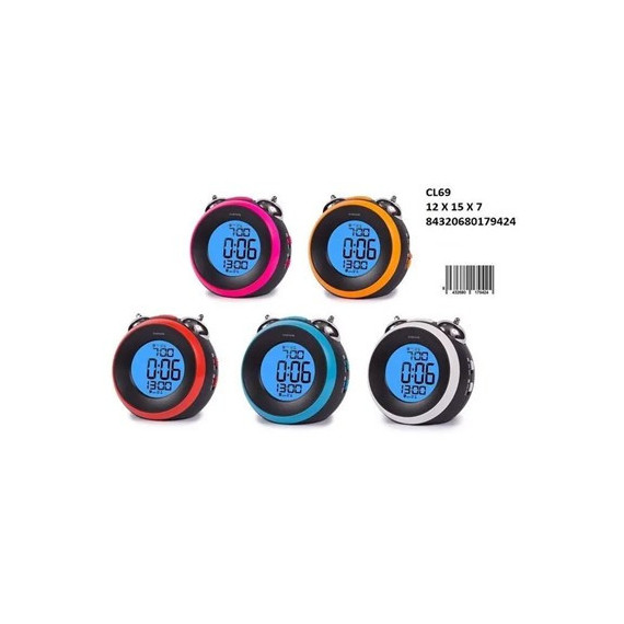 TIMEMARK Despertador Digital con Campana CL69 Varios Colores