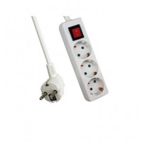 EXTRASTAR Regleta 3 Enchufes con 3MTRS Cable SLGE-101-3M Blanco