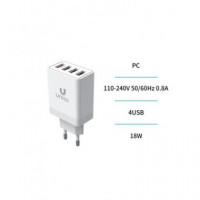 Unico Cargador Red 4XUSB 3A HC1755 Blanco  LALO