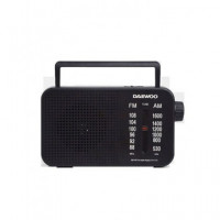 DAEWOO Radio Portatil Am/fm Pilas/corriente DW1123 Negro