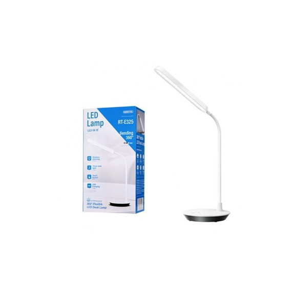 Remax Lampara Led Flexible 360º Recargable RT-E325 Blanco Tactil  LALO